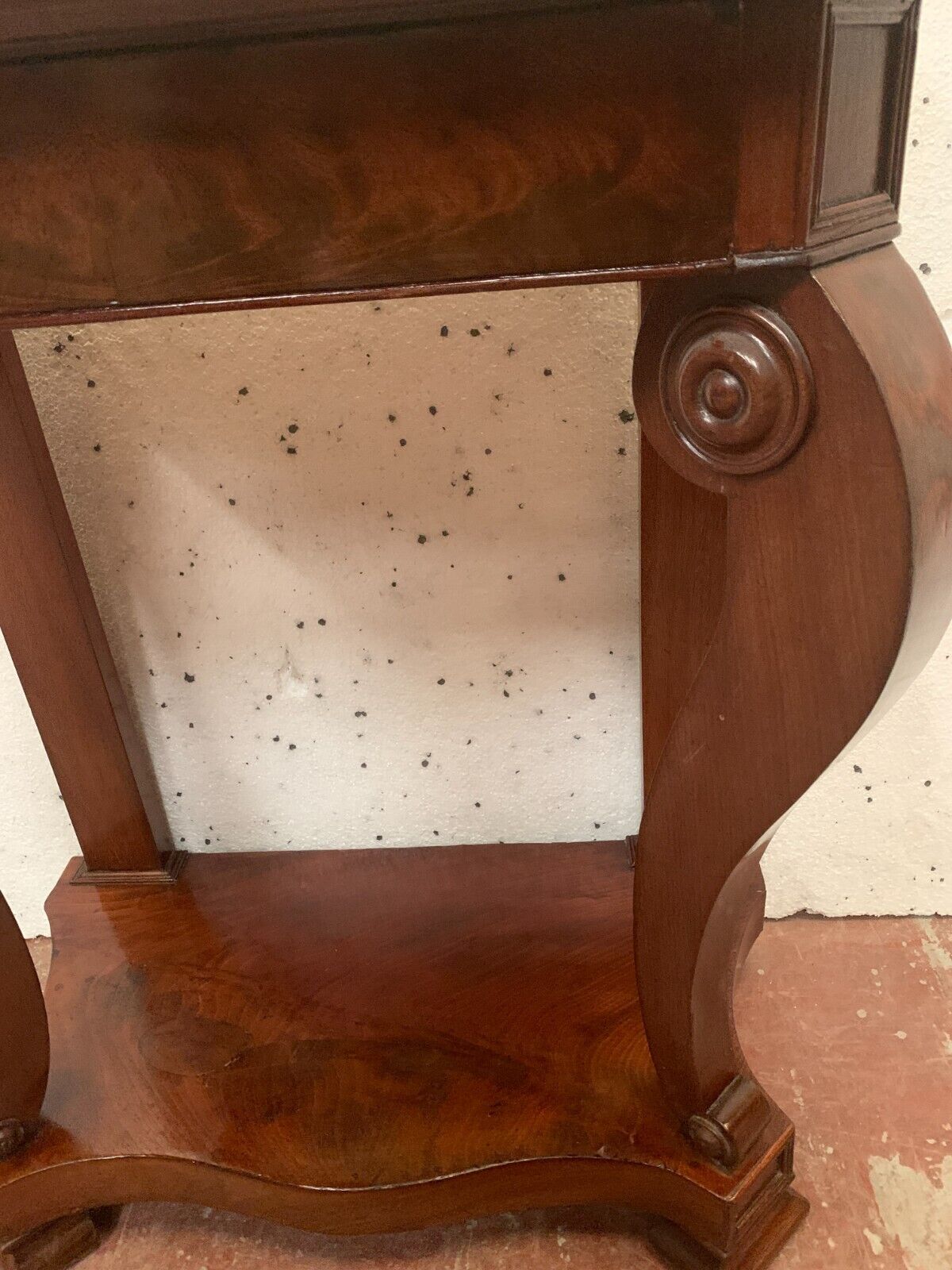 Louis Philippe console in mahogany and veneer XIX century