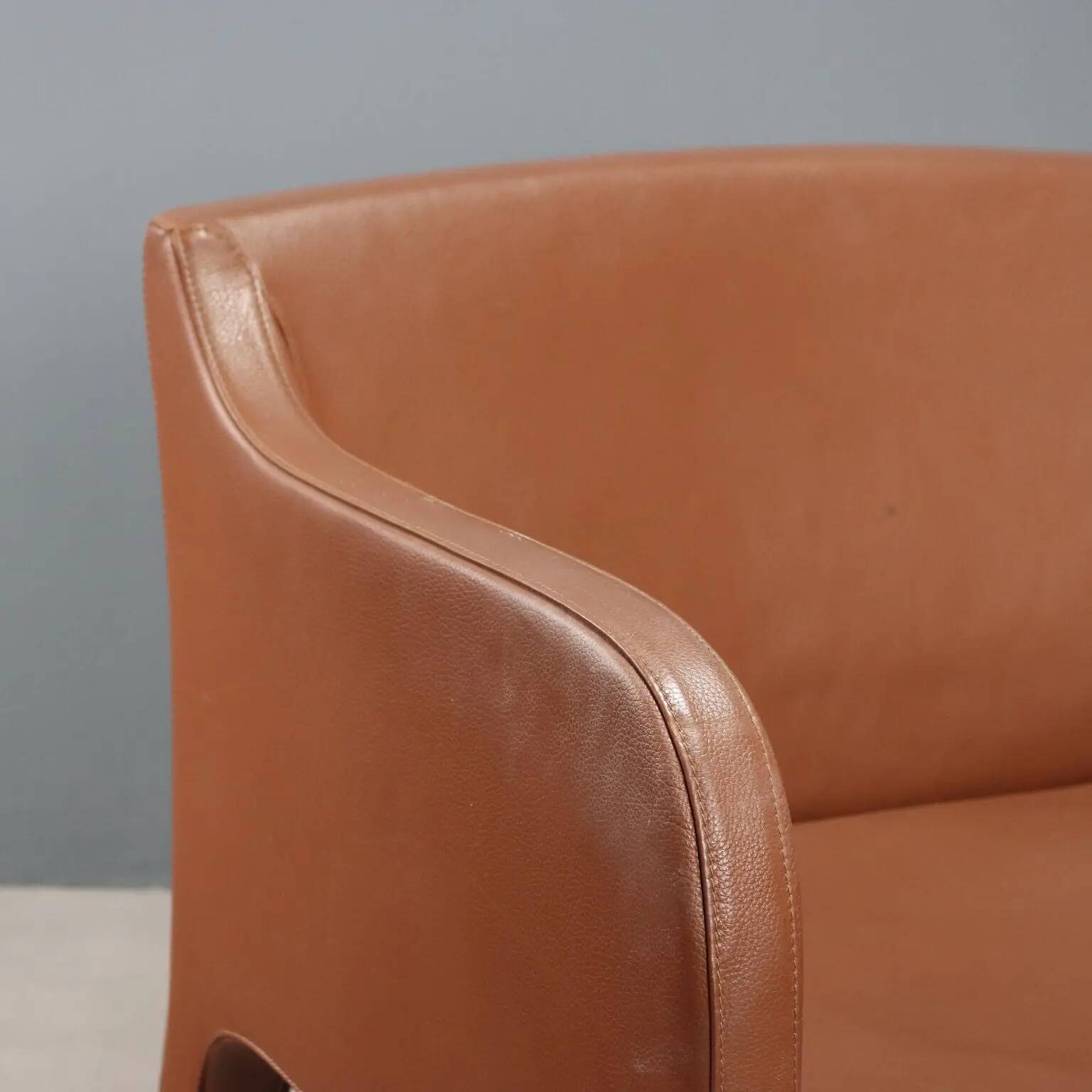 Busnelli System vintage armchair in leather, foam, 2000s design
