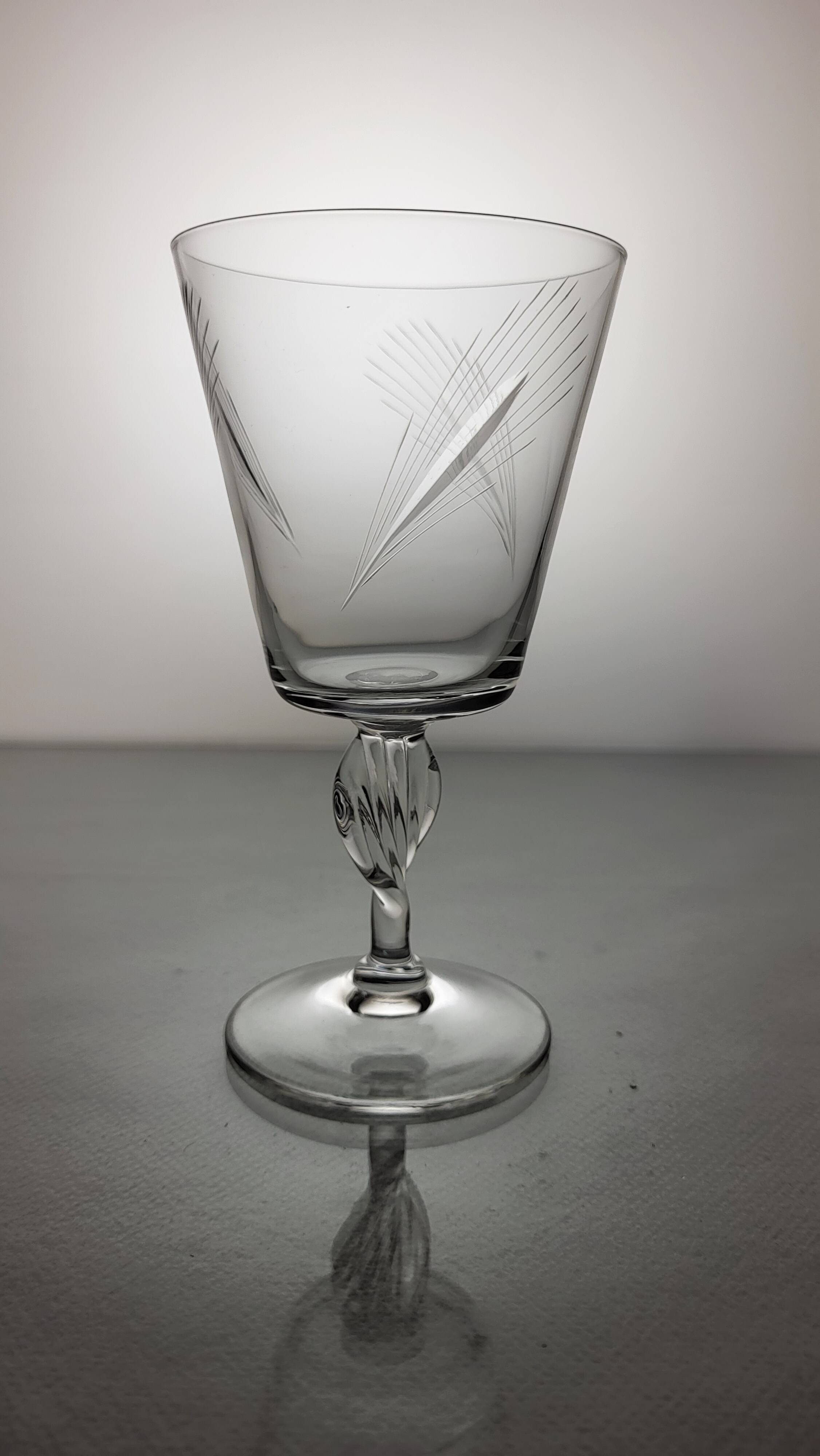 6 crystal wine glasses from the 60s (wheat)