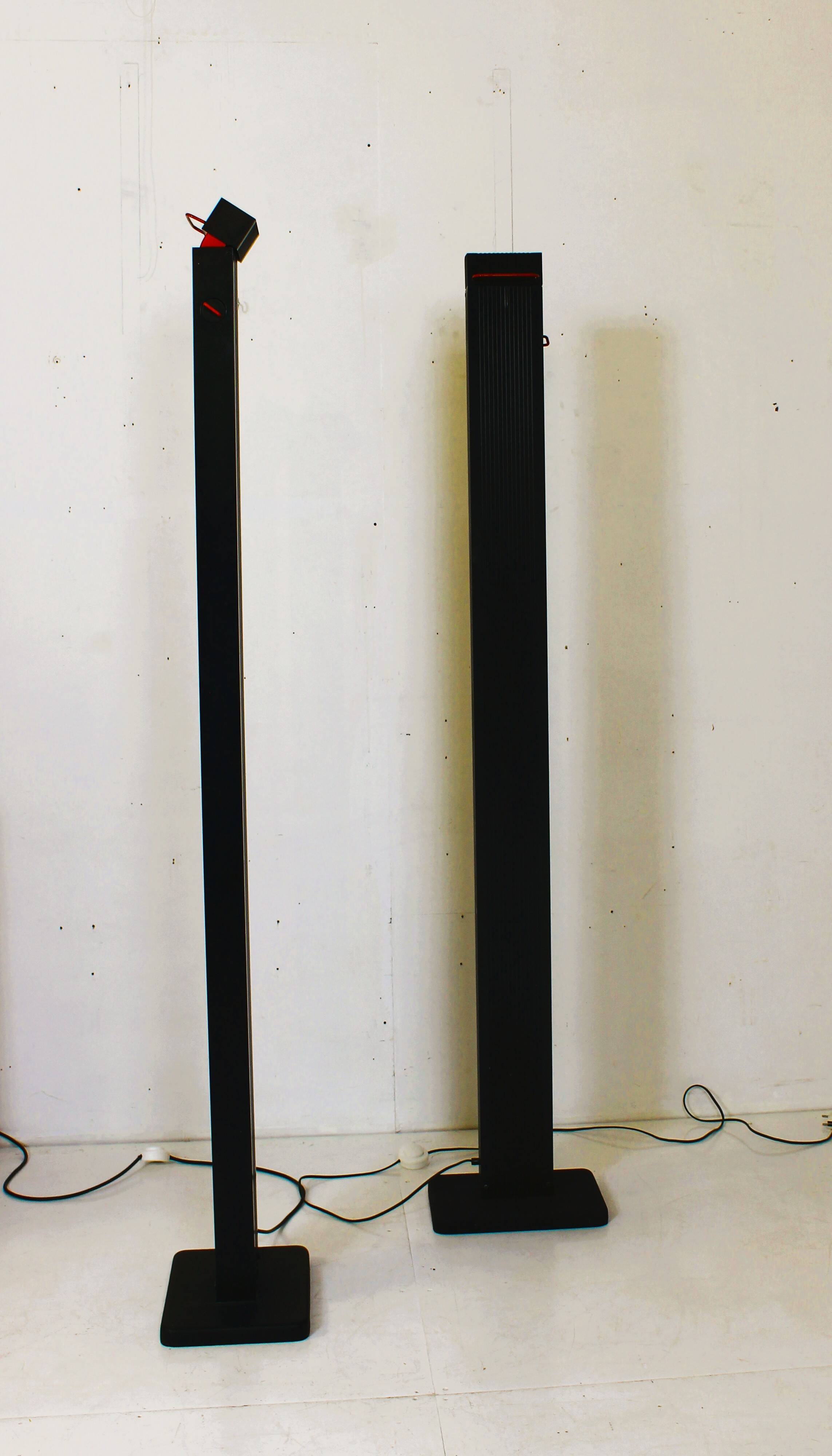 Pair of vintage Italian floor lamps "Zagar" by Silvio Carpani for Stil
