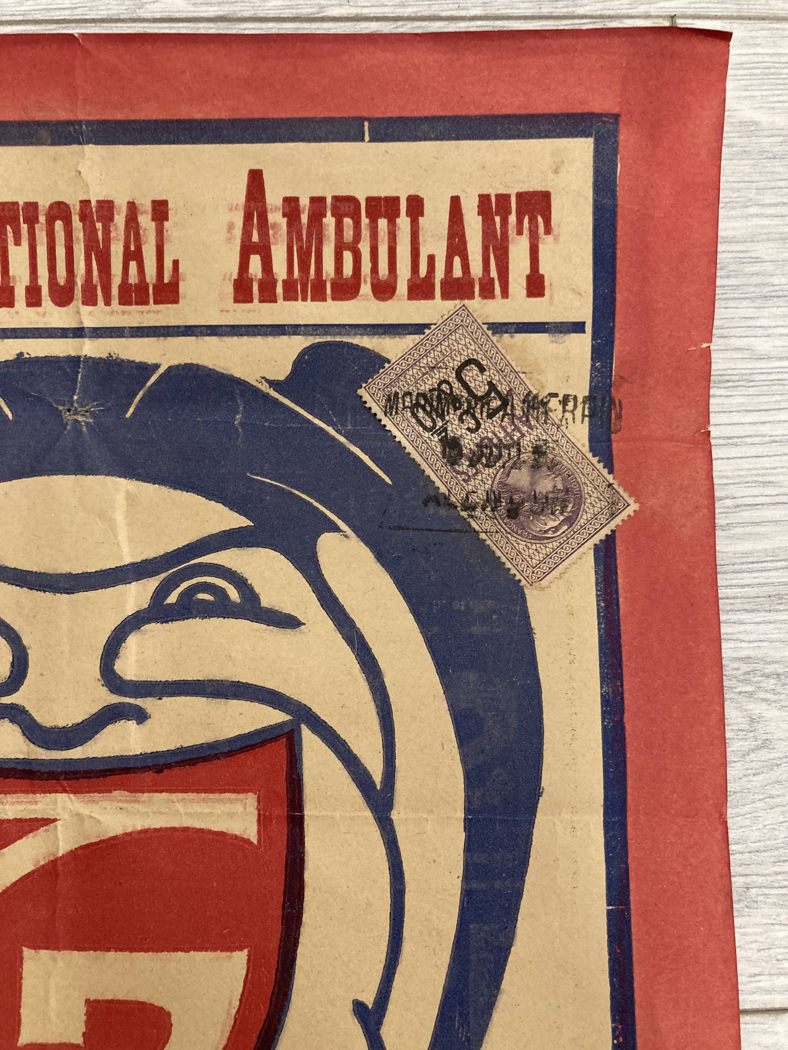 Affiche ancienne Gémier Théâtre national ambulant de 1912