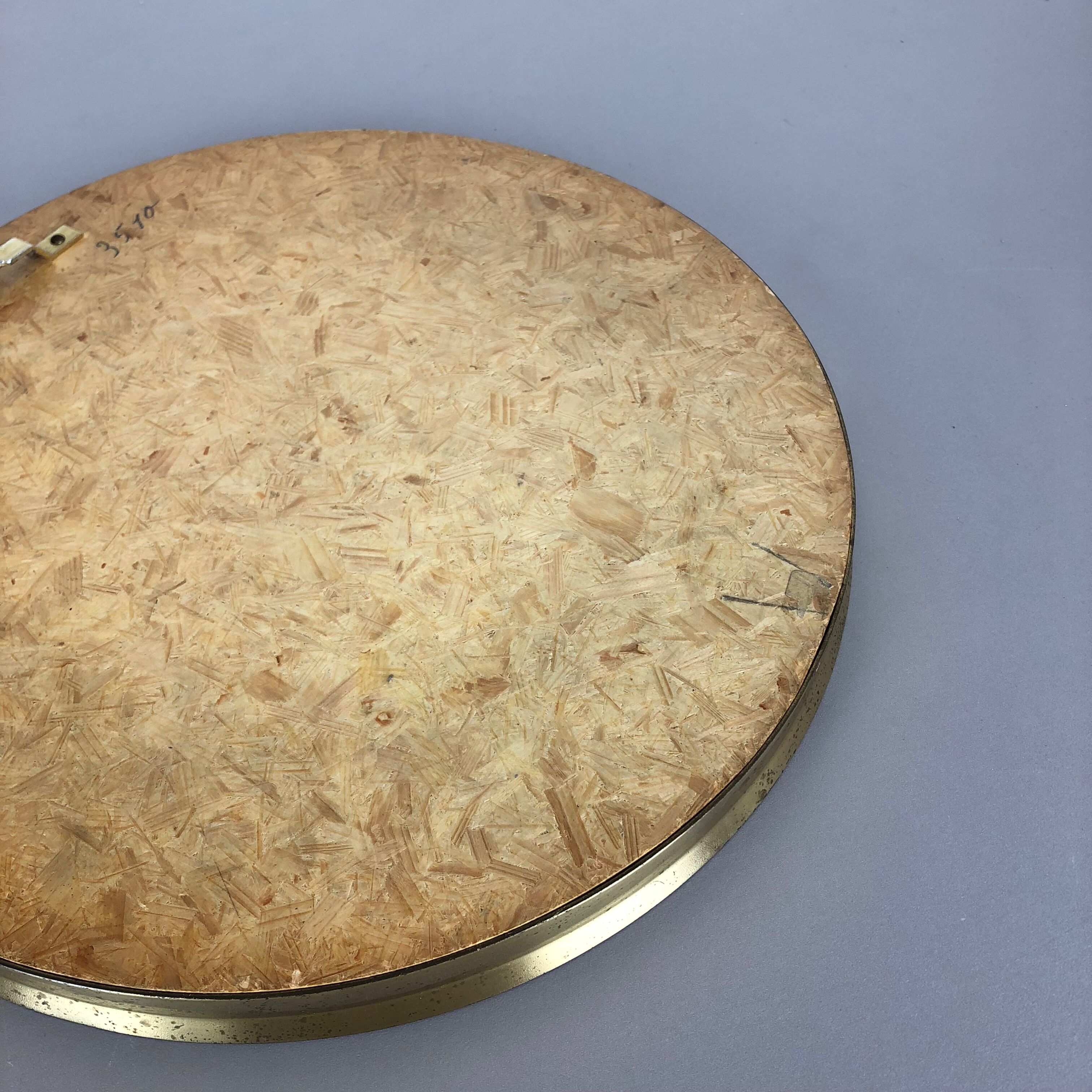 German modernist wall brass mirror Vereinigte Werkstätten München 1950s