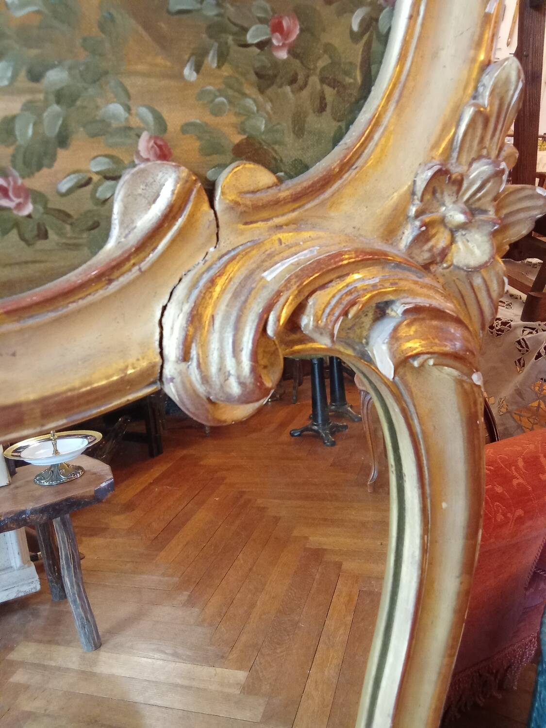 Antique Louis XV style trumeau mirror