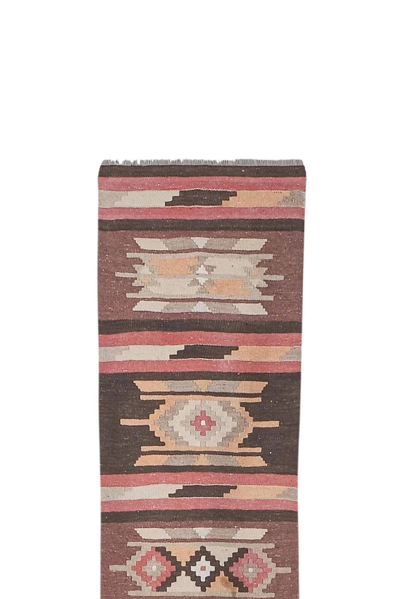 Tapis de couloir turc vintage