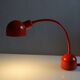 Vintage red French postmodernist desk lamp from the 1980s