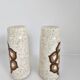 Pair of Royal Worcester Palissy salt and pepper shakers, Kalabar, 1970s.