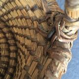 Woven straw handle basket