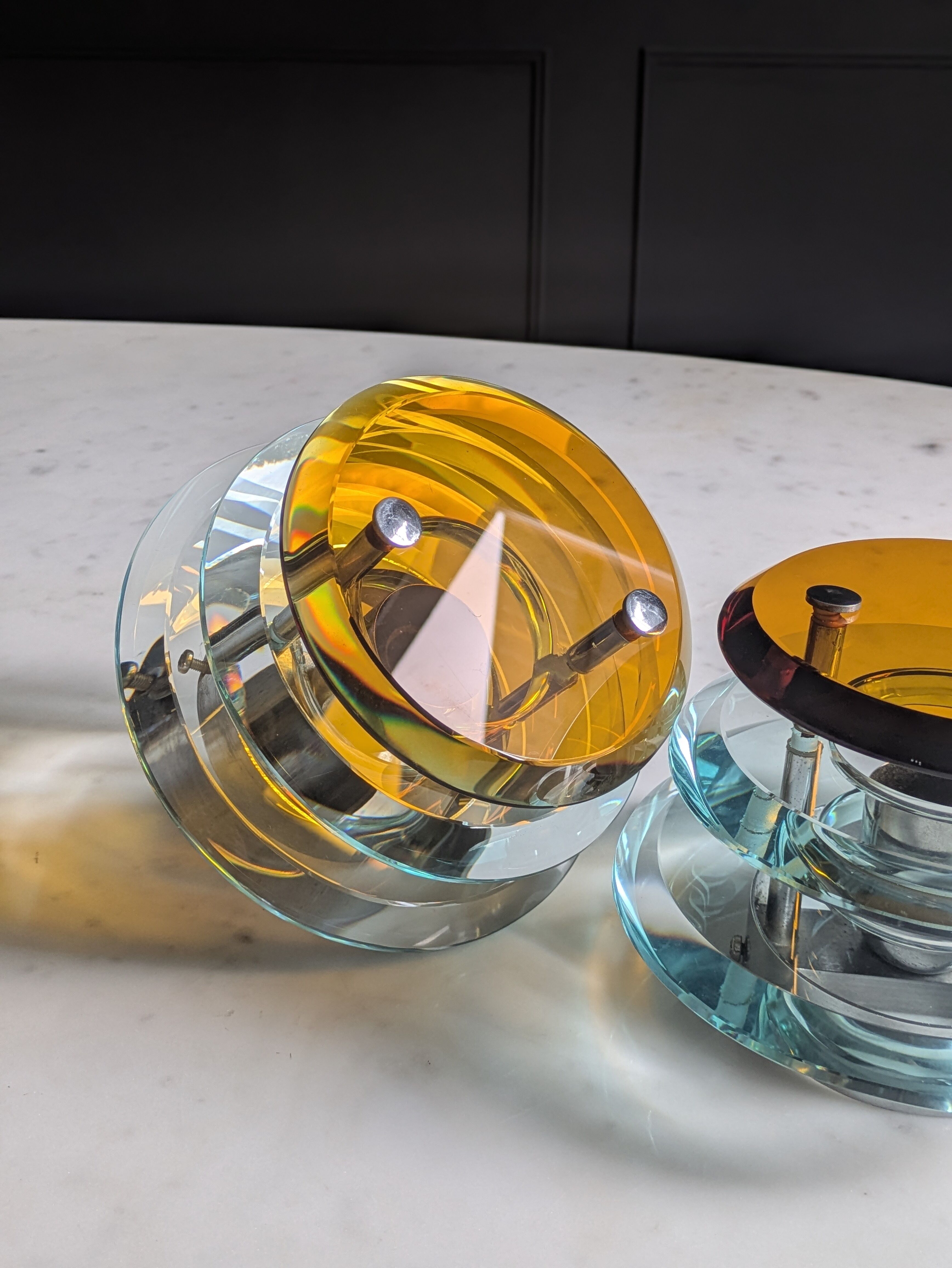 Italian vintage wall lights attributed to Fontana Arte.