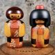 Sosaku Kokeshi colorée par Bitoku, Japon, 1970s