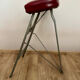 Vintage folding stool Libellule – Normafix – burgundy faux leather – years