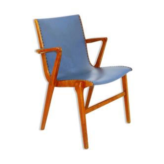 Scandinavian beech office chair, Sweden, 1950