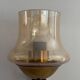 Yellow glass and brass wall light from the mid-century, 1960, Germany.