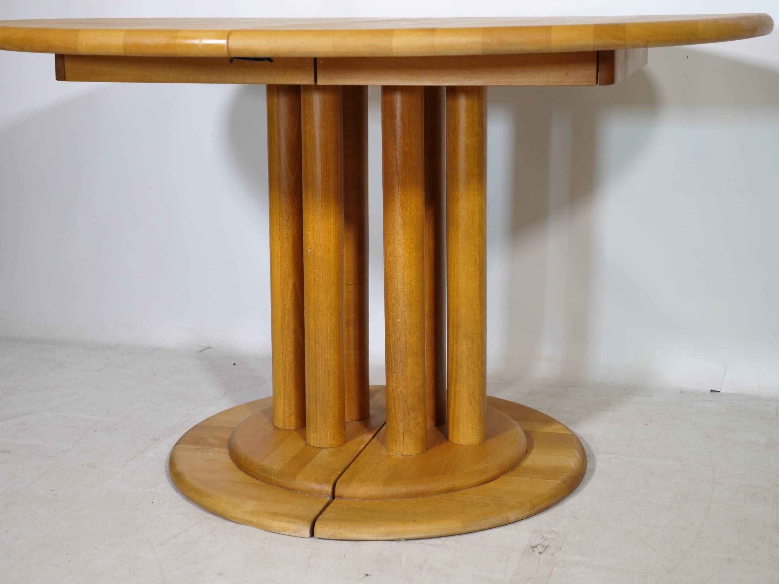 Mid Century Extendable Solid Alder Dining Table by Rainer Daumiller, 1970s
