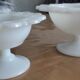 Coupe en opaline blanche