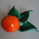 Orange in ceramic signs albert ferlay in vallauris around 1960