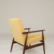 Scandinavian armchair retro yellow corduroy design by H.Lis