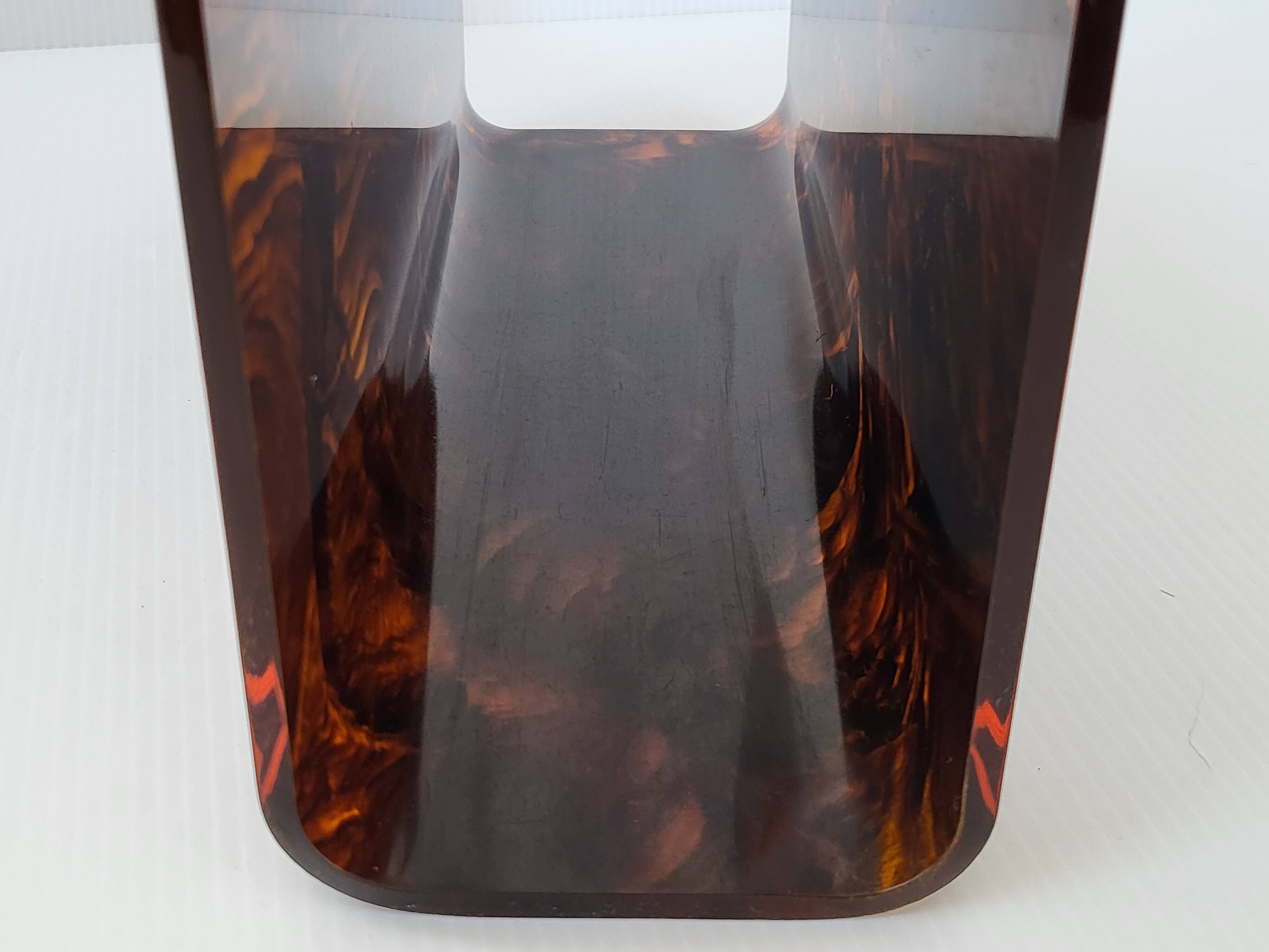 Vintage plexiglass magazine rack 1970