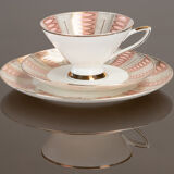 Cup and saucer set in bavaria 1950 porcelain
