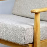 Danish Beige Boucle Armchair, 1970s