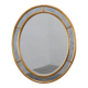 Miroir ovale doré de style mid-century par Deknudt, Belgique, années 1980.