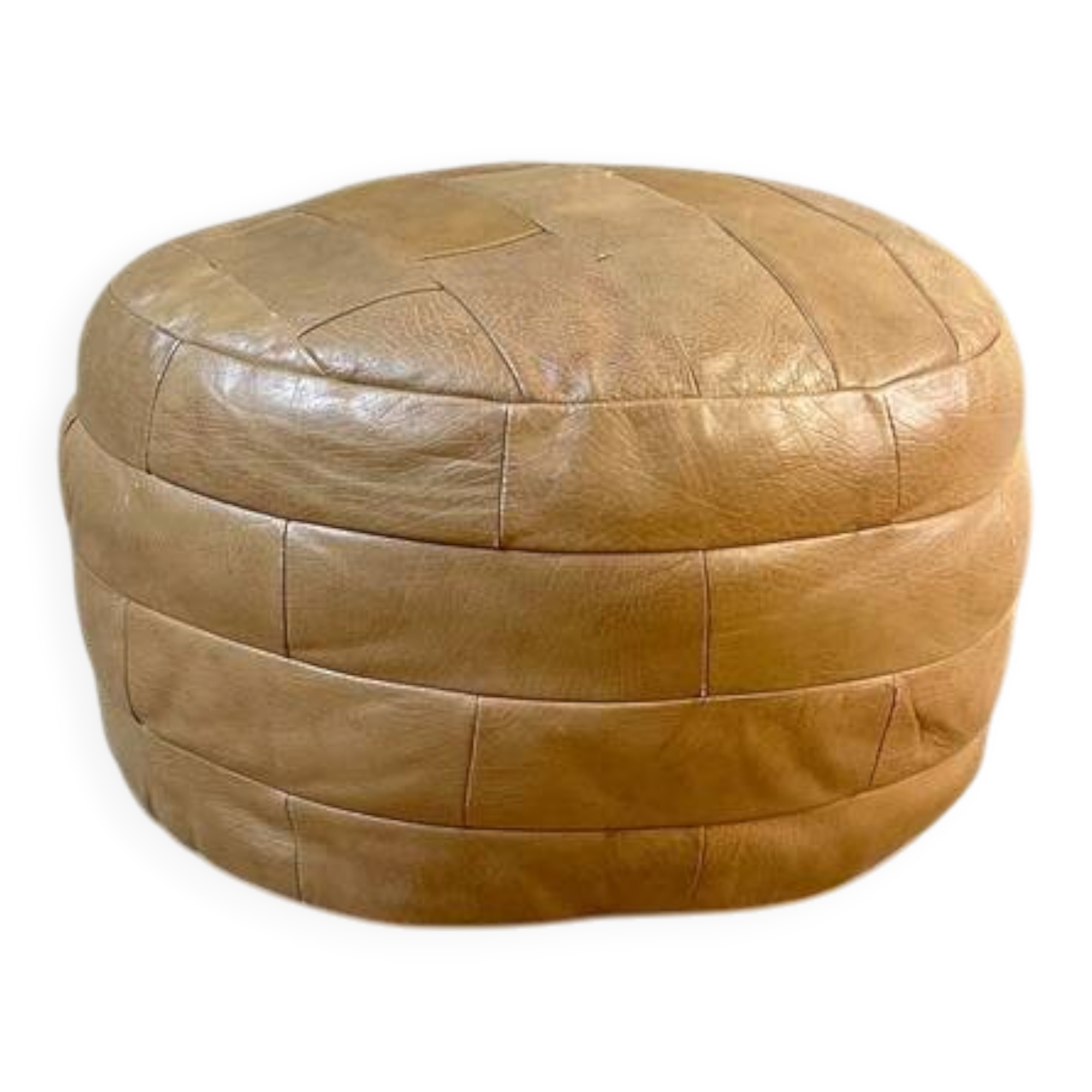 Leather pouf - 1970s