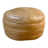 Pouf de sede cuir - années 70