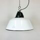 Enamel and cast iron industrial pendant light 1960s