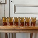 Set of six antique liqueur glasses
