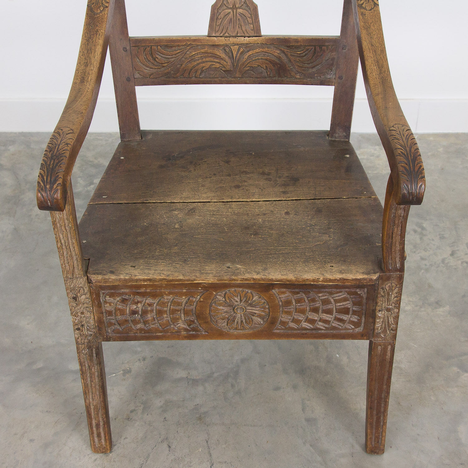 Antique oak armchair