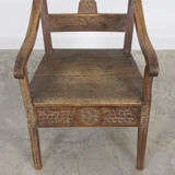 Antique oak armchair