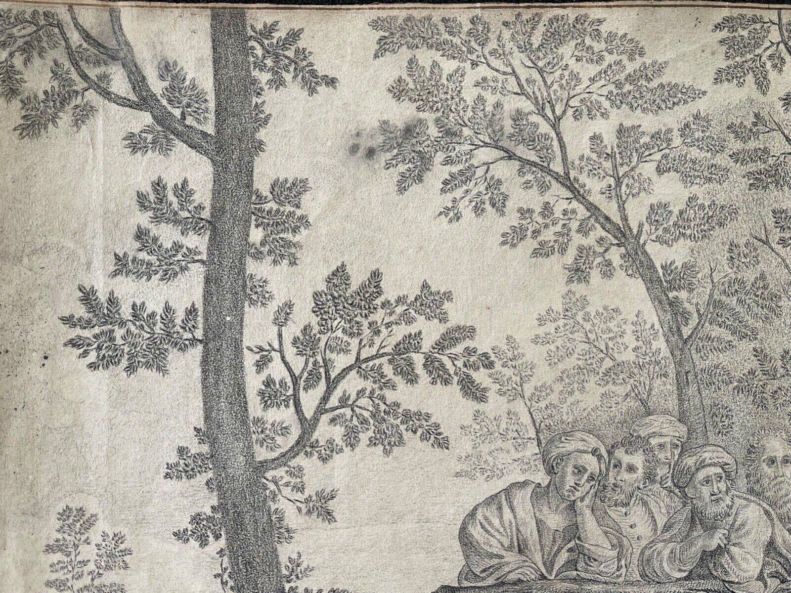 The preaching of Saint John the Baptist Rare three virgins and child golden number