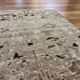 Antique Unique Aztec Design Muted Turkish Old Rug