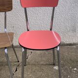 Mismatched formica chairs and stool 1960
