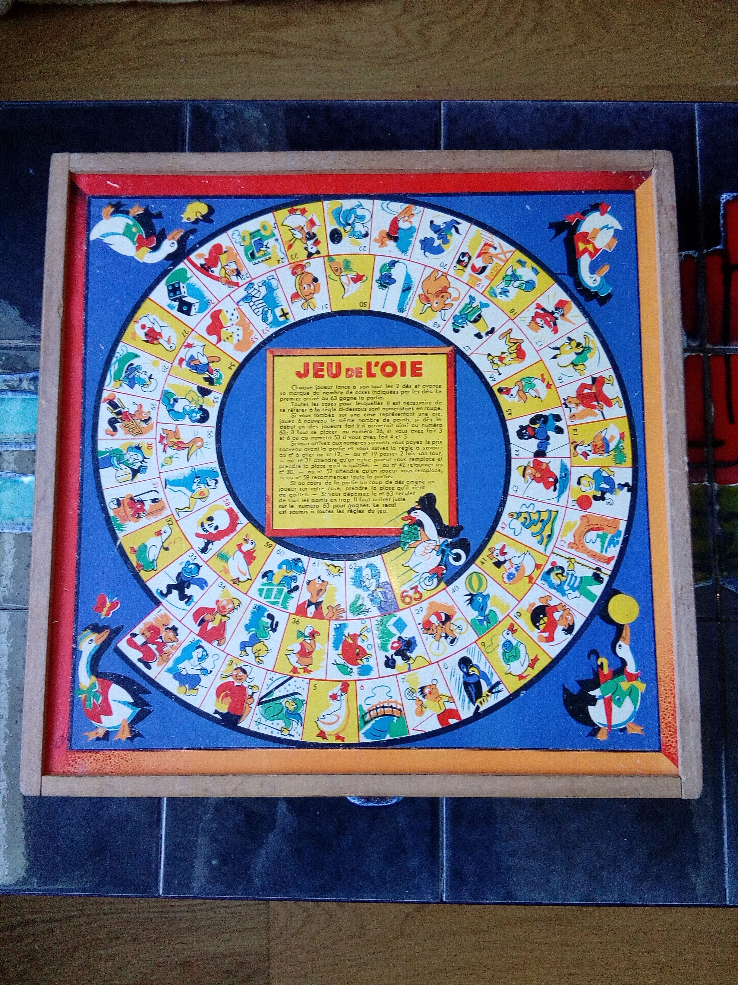 Game of goose, little horses, lady and backgammon Jeujura