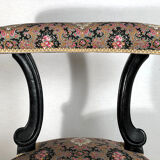 Napoleon III voyeuristic chair, blackened wood