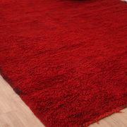 Red Vintage Moroccan Rug 180 x 230 cm, Berber Wool Rug, Handmade Boho Rug