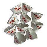 10 Boch coffee bowls (Belgium)