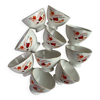 10 bols à café Boch ( Belgique)