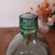 Green oblong glass carafe