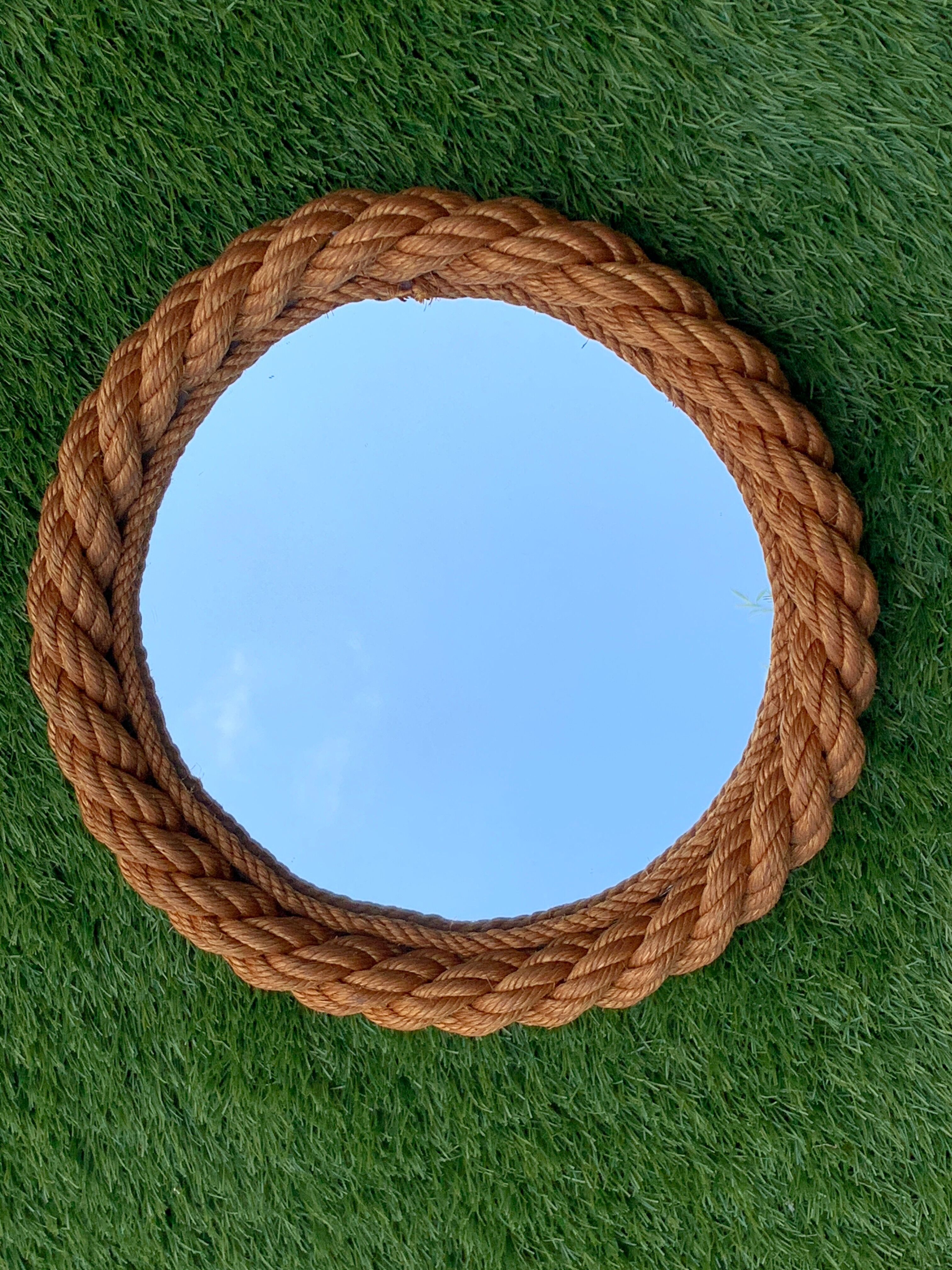 Design mirror in braided rope, 1960