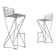 Postmodern German Kreuzschwinger bar stool by Till Behrens for Meyer Stahlmöbel, 1980s.