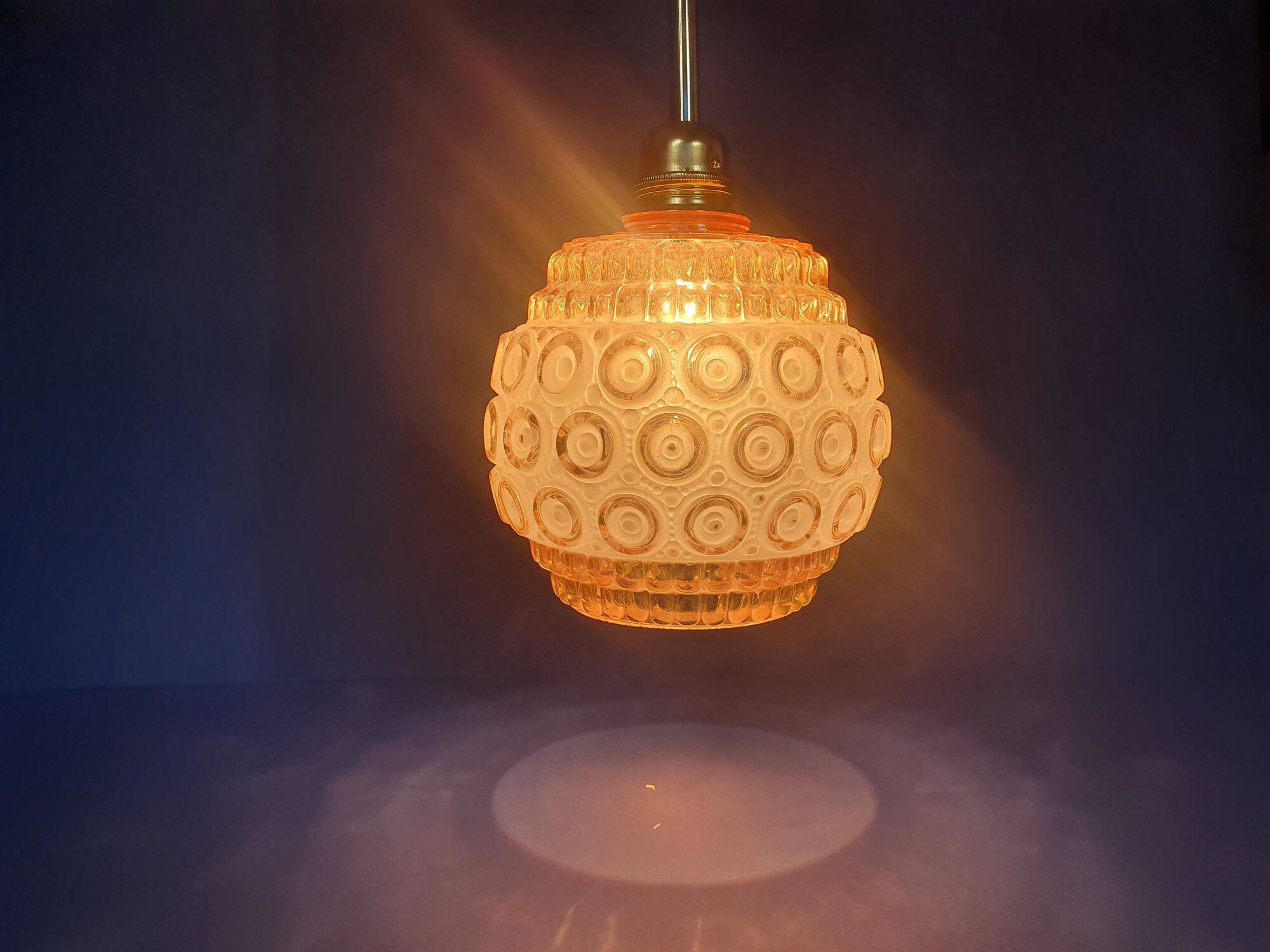 Vintage 50s French portable pendant lamps - newly electrified