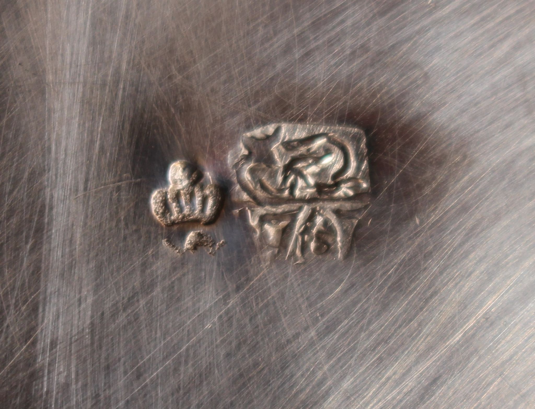 Silver fruit bowl