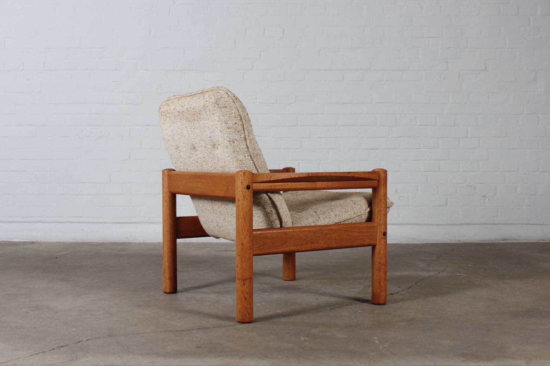 Vintage Teak Sessel Easy Chair dänisch Domino Møbler 60er 70er