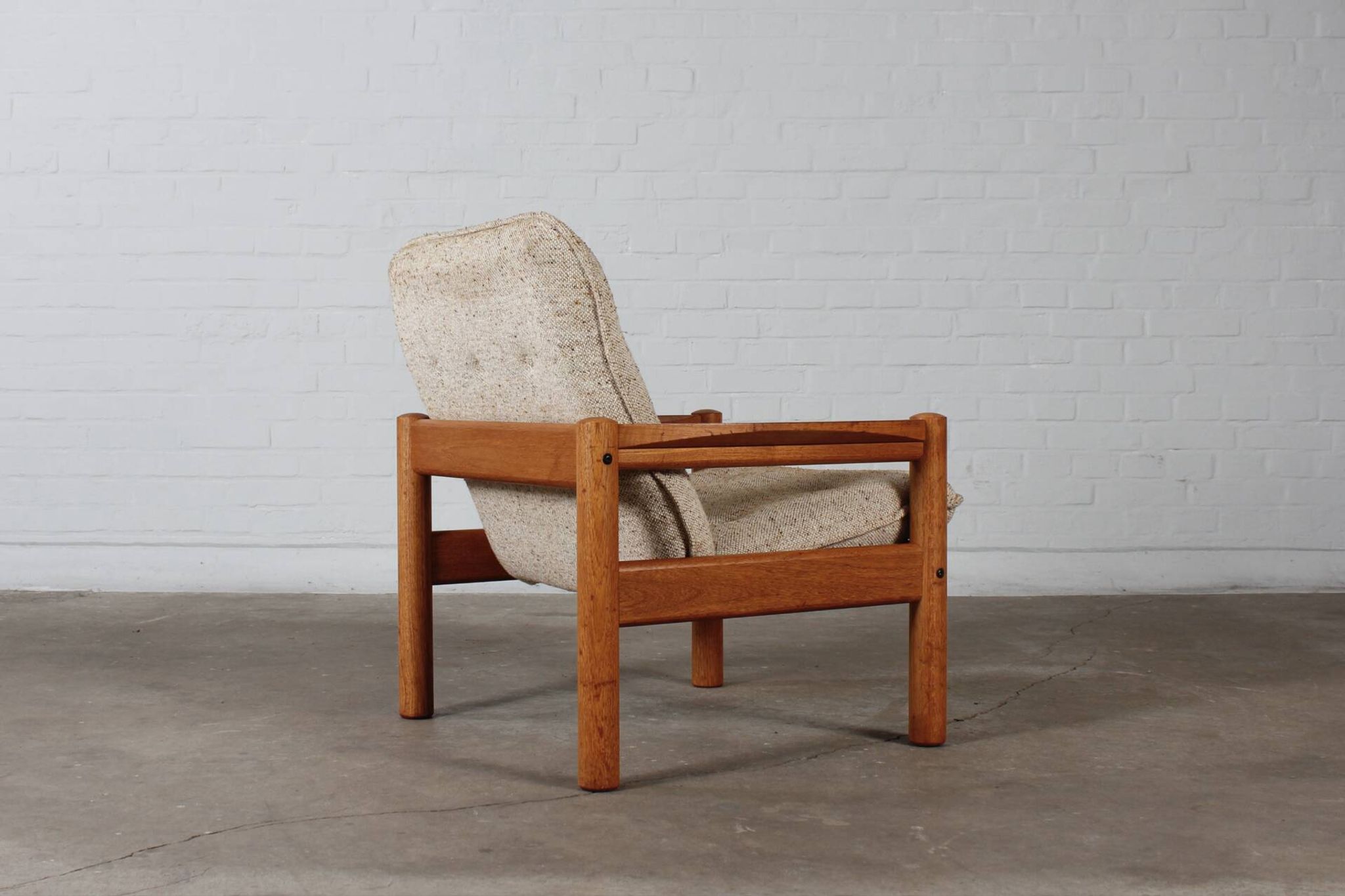 Vintage Teak Sessel Easy Chair dänisch Domino Møbler 60er 70er