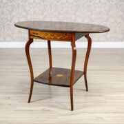 Table à thé en palissandre marqueté, années 1890