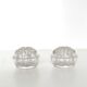 Lot deux vases piques fleurs en verre