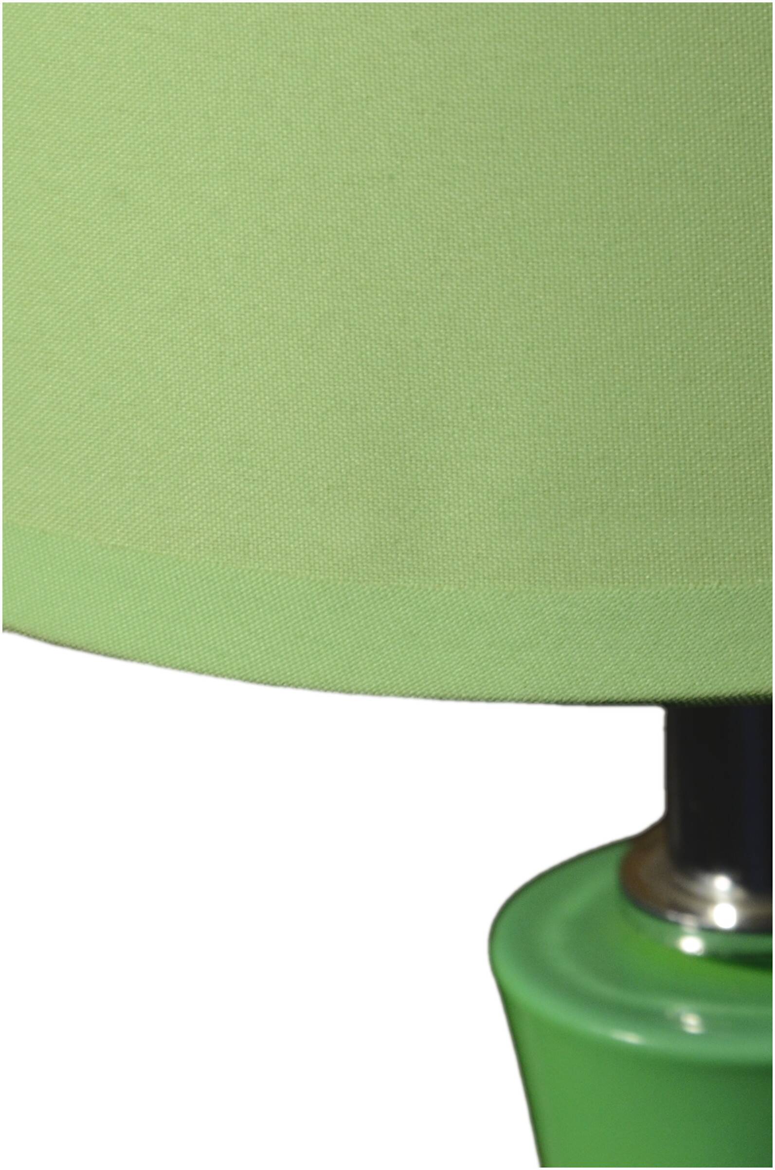 Green apple metal bedside lamp, in the style of Laurel.