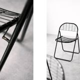 Vintage Mid-Century Modern Minimalist Black Metal Åland Chair from Ikea