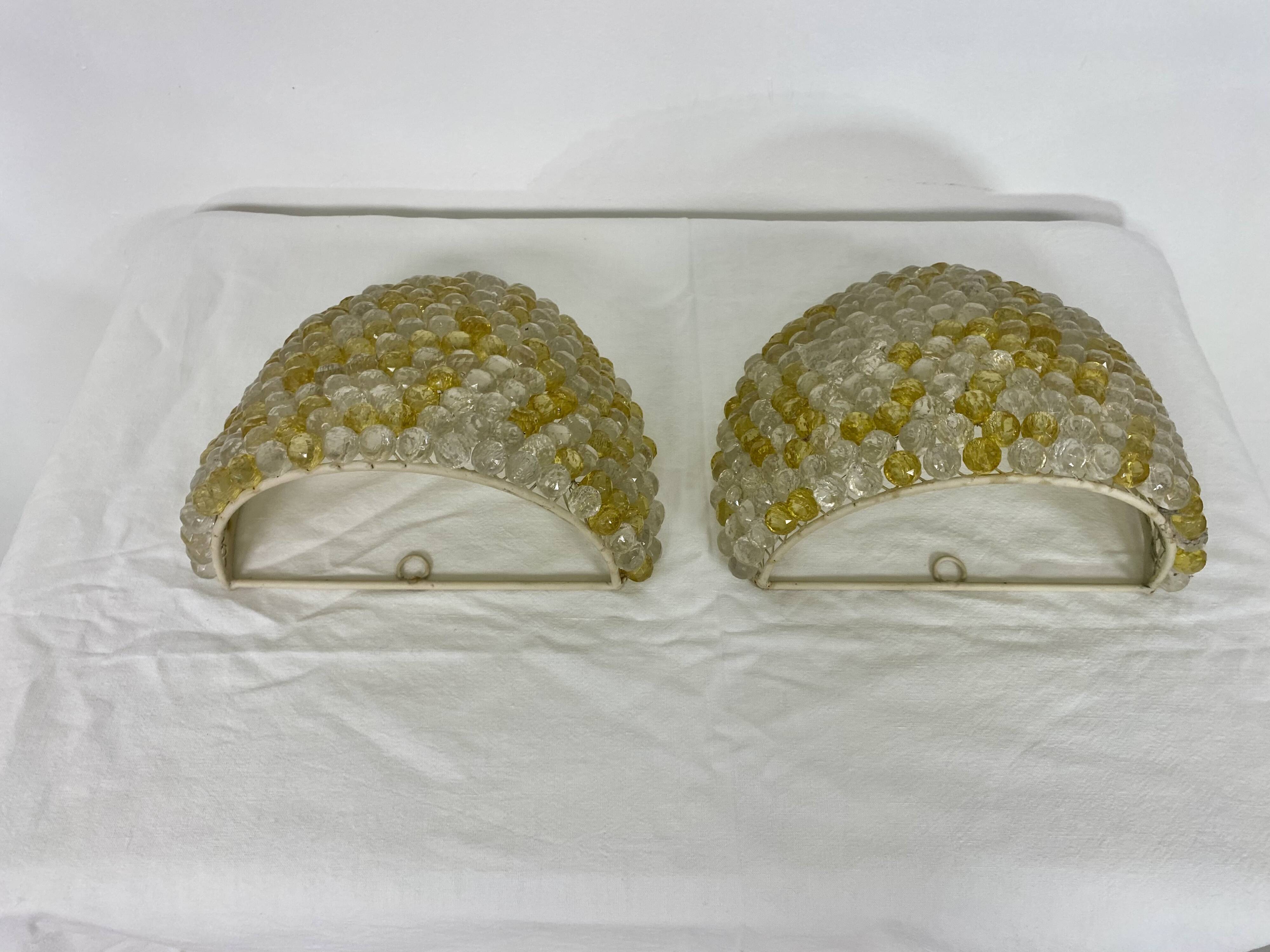 Paire d’appliques murales vintage – Années 70